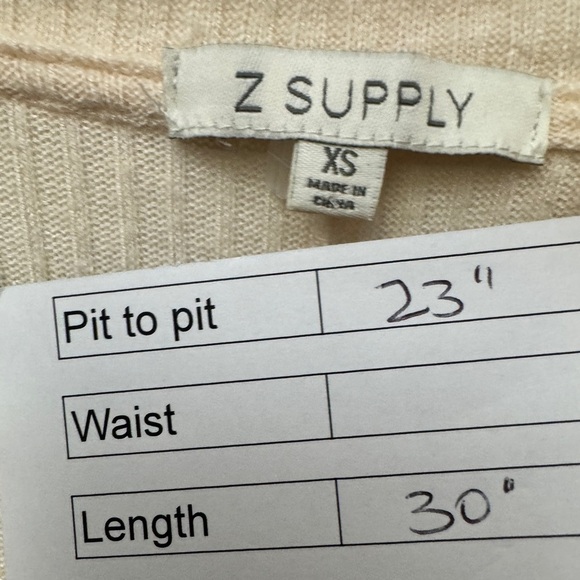 Z supply Oversized Long Sleeve Top Cream - Picture 7 of 7